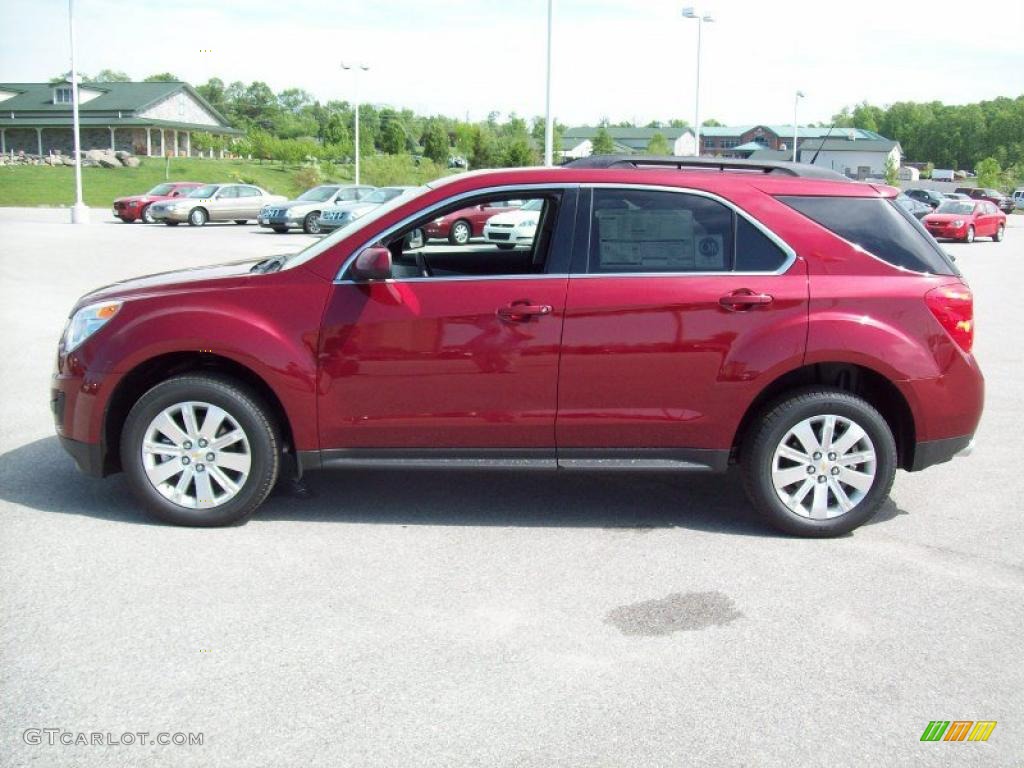 2010 Equinox LT AWD - Cardinal Red Metallic / Jet Black/Light Titanium photo #6