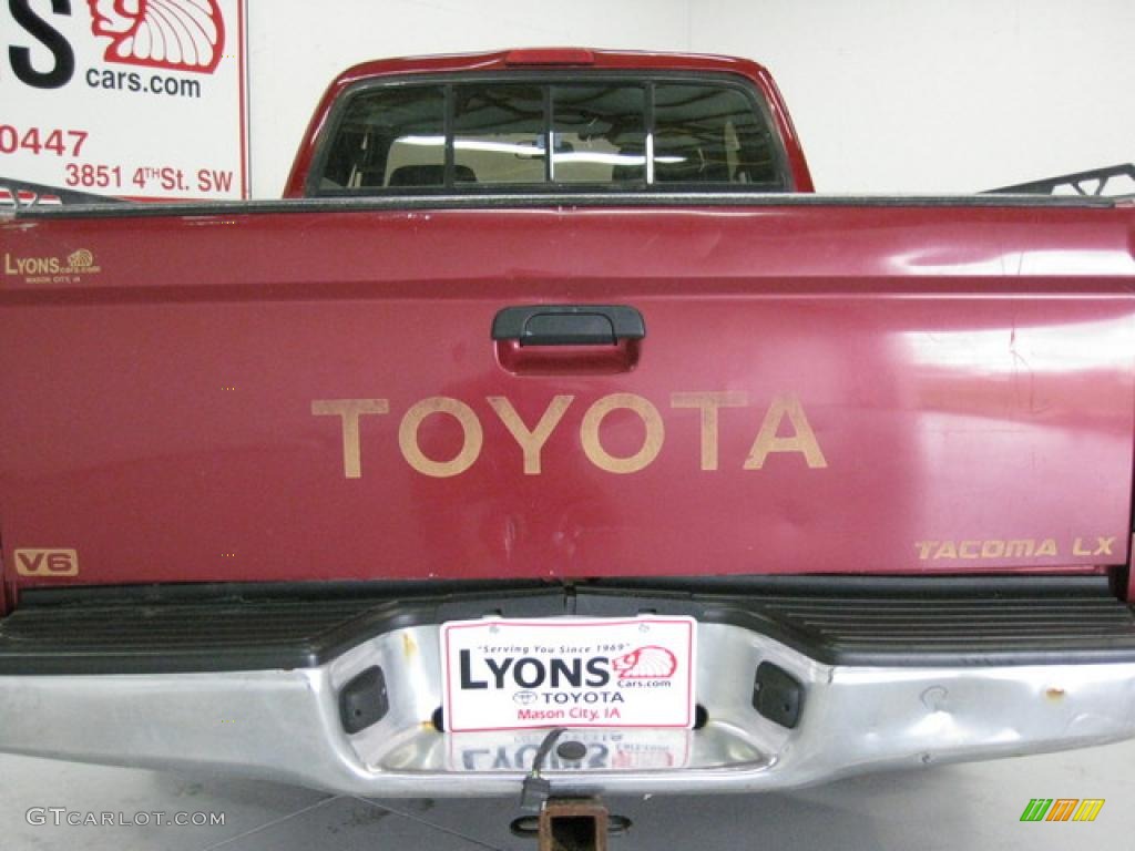 1996 Tacoma V6 Extended Cab - Sunfire Red Pearl / Beige photo #7