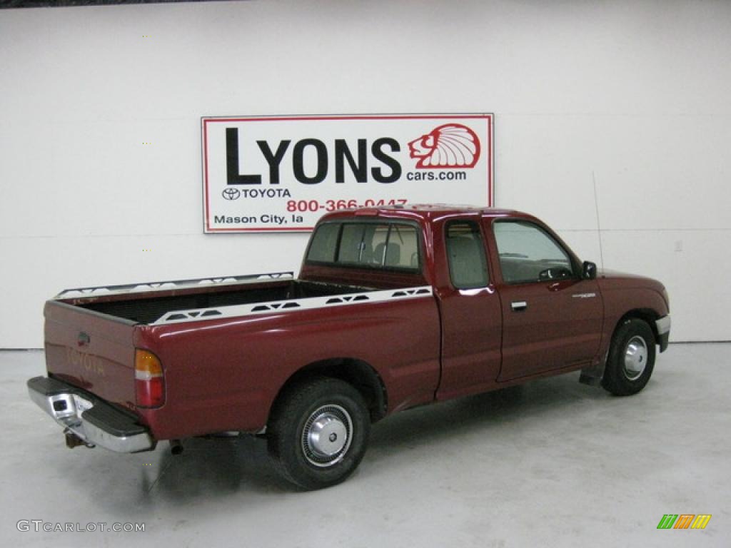 1996 Tacoma V6 Extended Cab - Sunfire Red Pearl / Beige photo #8
