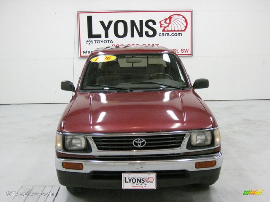 1996 Tacoma V6 Extended Cab - Sunfire Red Pearl / Beige photo #11