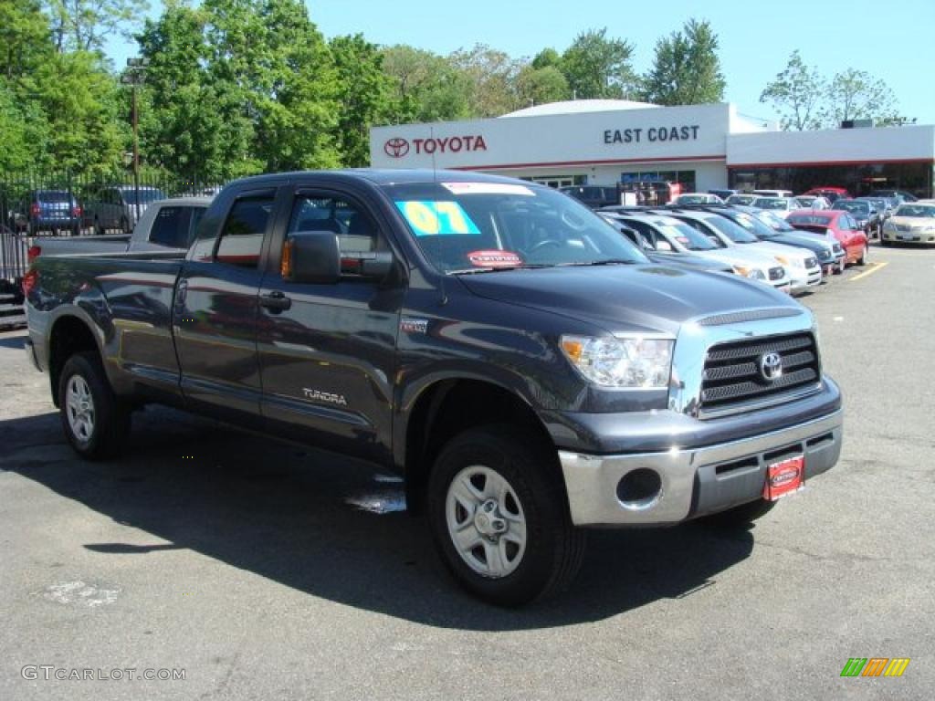 2007 Tundra SR5 Double Cab 4x4 - Slate Metallic / Black photo #3