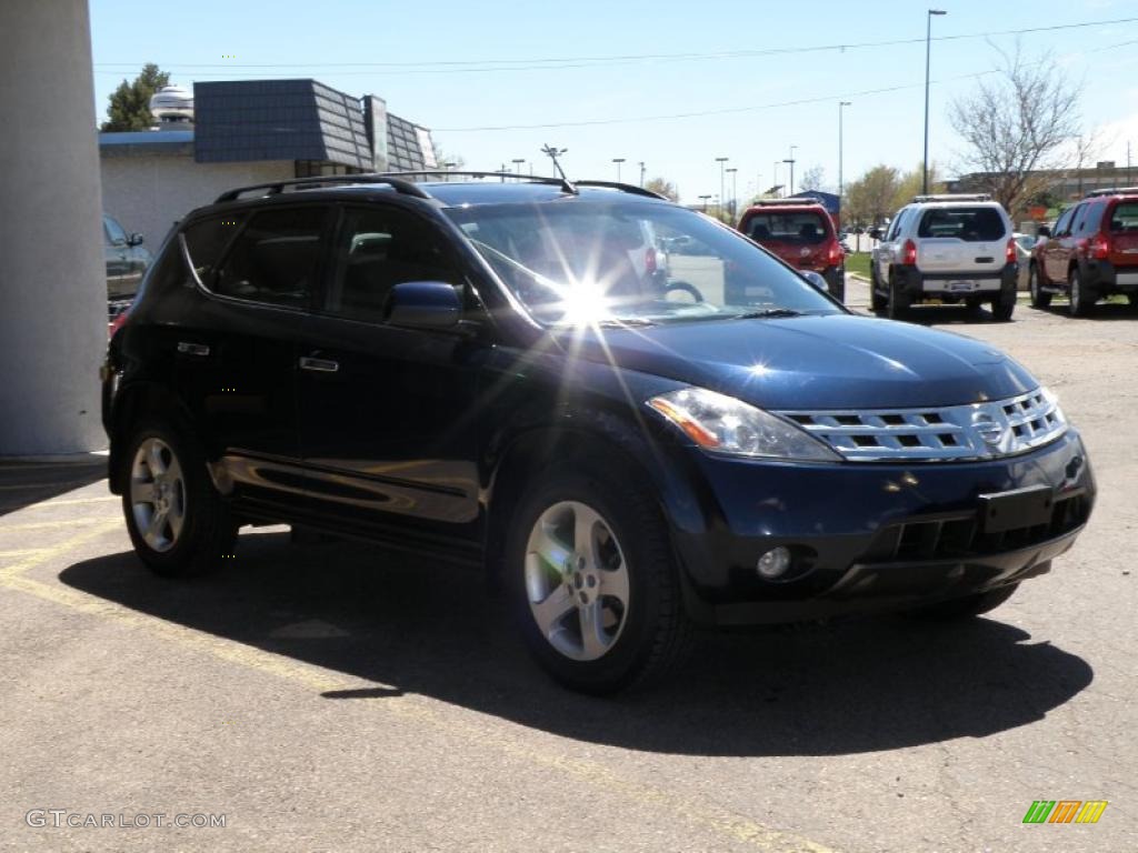 2004 Murano SL AWD - Midnight Blue Pearl / Charcoal photo #3