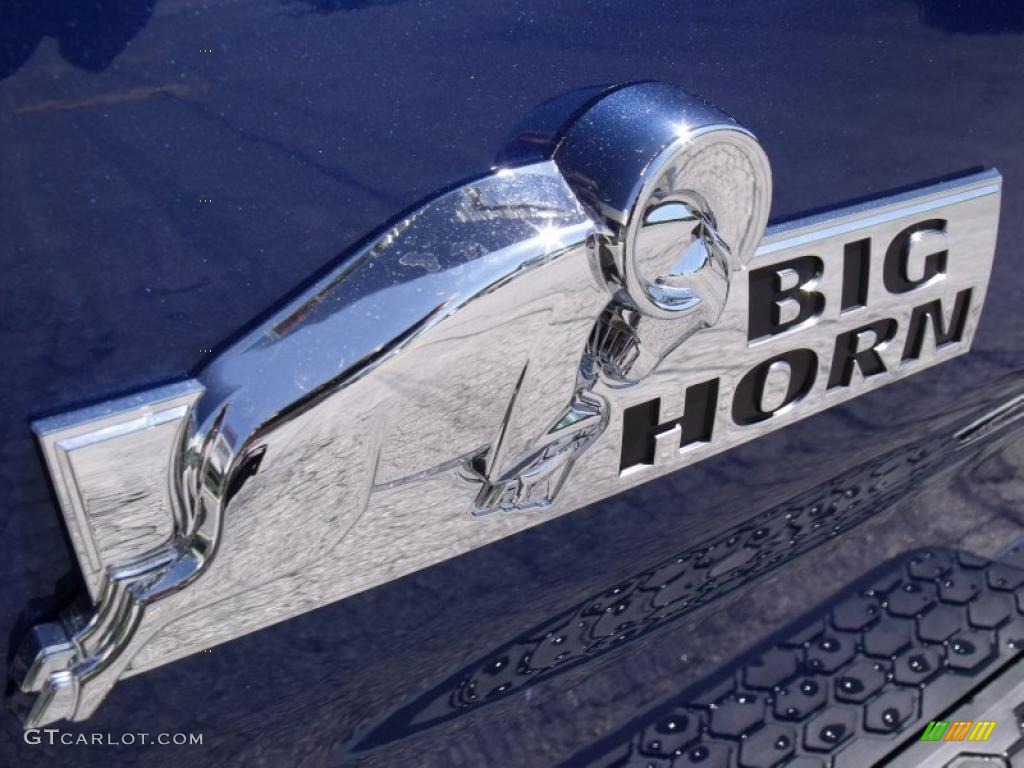 2010 Ram 1500 Big Horn Quad Cab - Deep Water Blue Pearl / Light Pebble Beige/Bark Brown photo #9