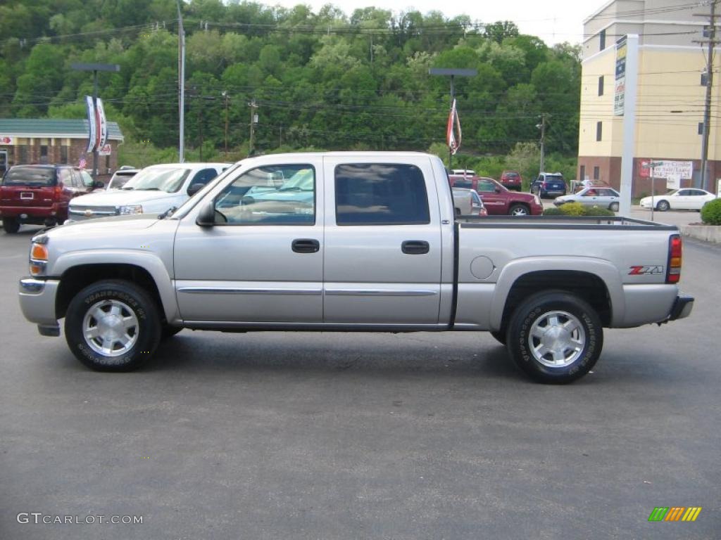 2006 Sierra 1500 SLT Crew Cab 4x4 - Silver Birch Metallic / Dark Pewter photo #3