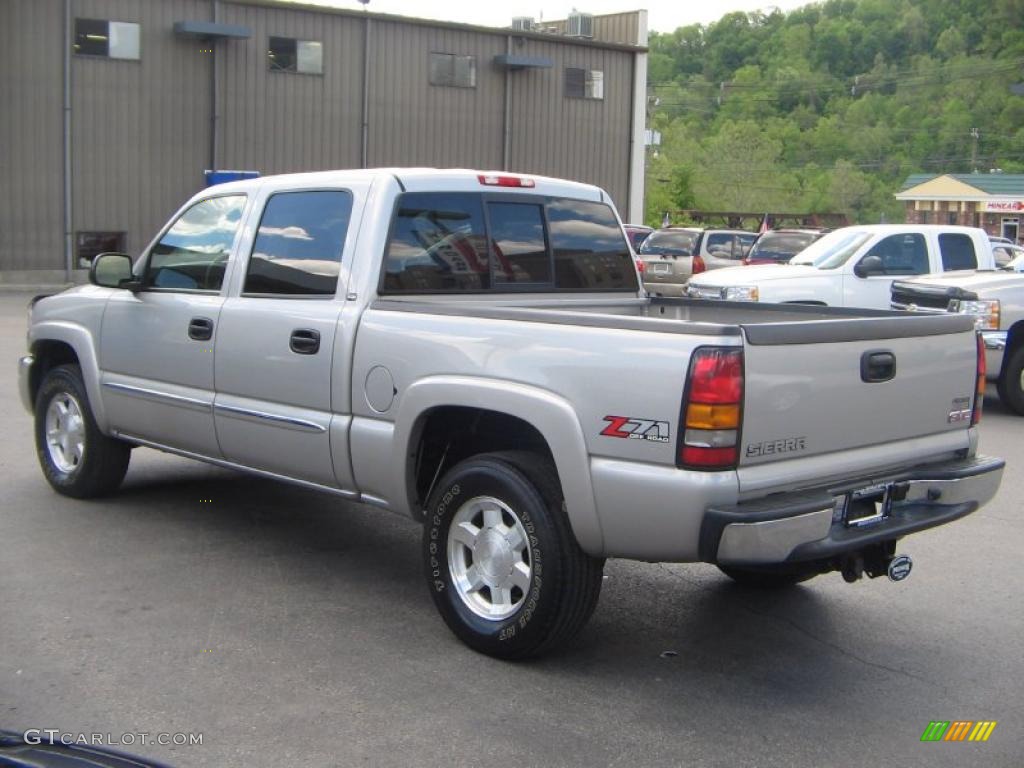 2006 Sierra 1500 SLT Crew Cab 4x4 - Silver Birch Metallic / Dark Pewter photo #4