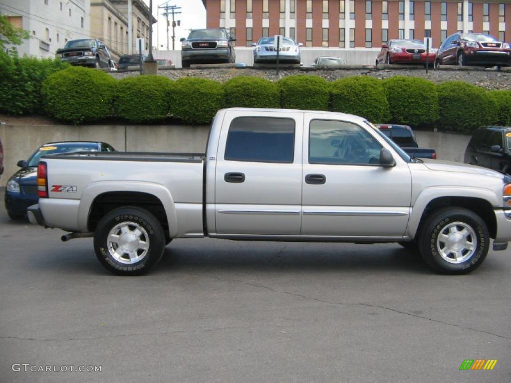 2006 Sierra 1500 SLT Crew Cab 4x4 - Silver Birch Metallic / Dark Pewter photo #7