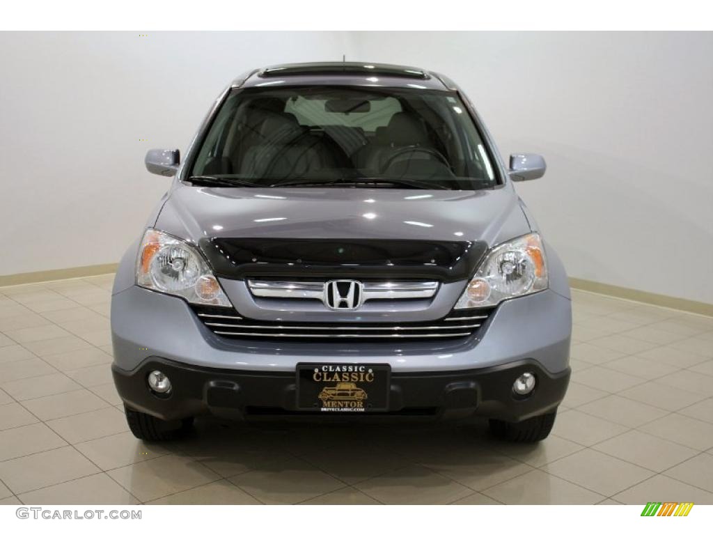 2008 CR-V EX-L 4WD - Glacier Blue Metallic / Gray photo #2