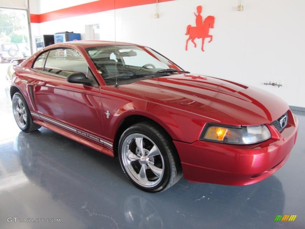2003 Mustang V6 Coupe - Redfire Metallic / Dark Charcoal/Medium Parchment photo #1