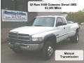 2002 Bright White Dodge Ram 3500 SLT Quad Cab 4x4 Dually  photo #1