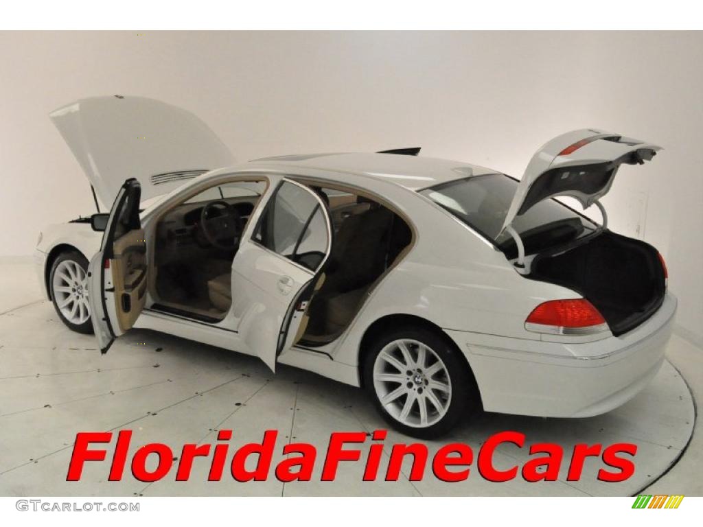 2002 7 Series 745Li Sedan - Alpine White / Beige III photo #8