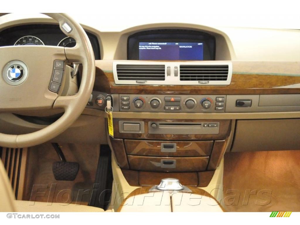 2003 7 Series 745Li Sedan - Orient Blue Metallic / Dark Beige/Beige III photo #15