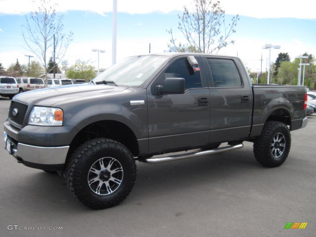 2005 F150 XLT SuperCrew 4x4 - Dark Shadow Grey Metallic / Medium Flint Grey photo #5