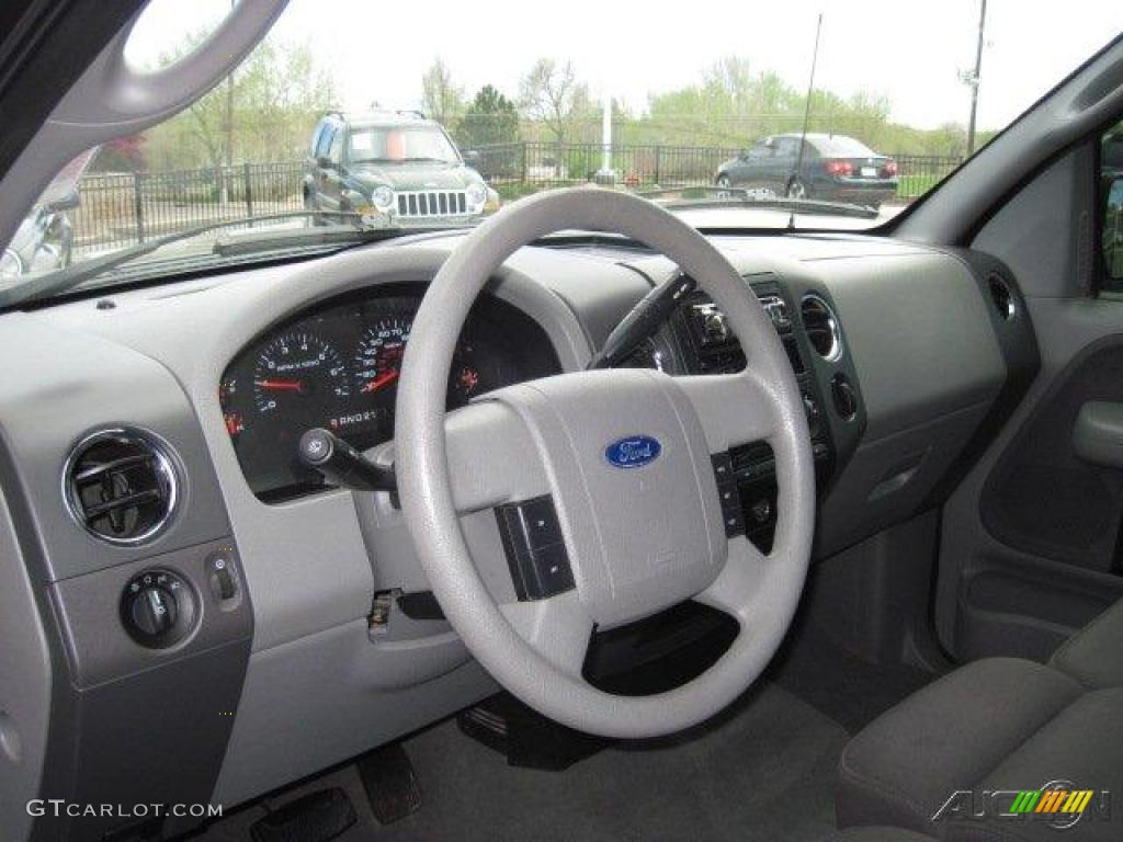 2005 F150 XLT SuperCrew 4x4 - Dark Shadow Grey Metallic / Medium Flint Grey photo #14