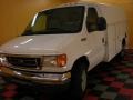 2004 Oxford White Ford E Series Cutaway E350 Commercial Utility Truck  photo #3