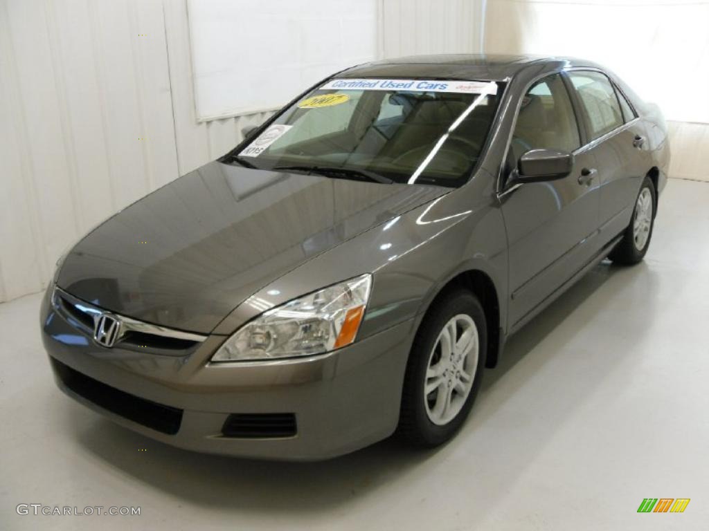 2007 Accord EX Sedan - Carbon Bronze Pearl / Ivory photo #1