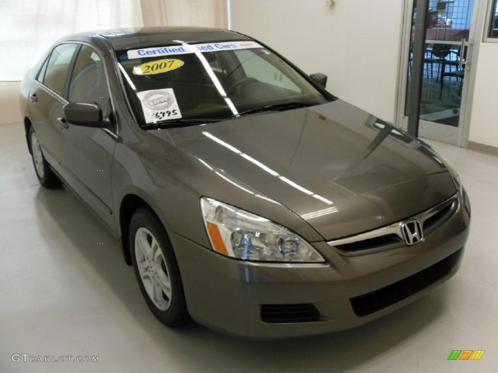 2007 Accord EX Sedan - Carbon Bronze Pearl / Ivory photo #5
