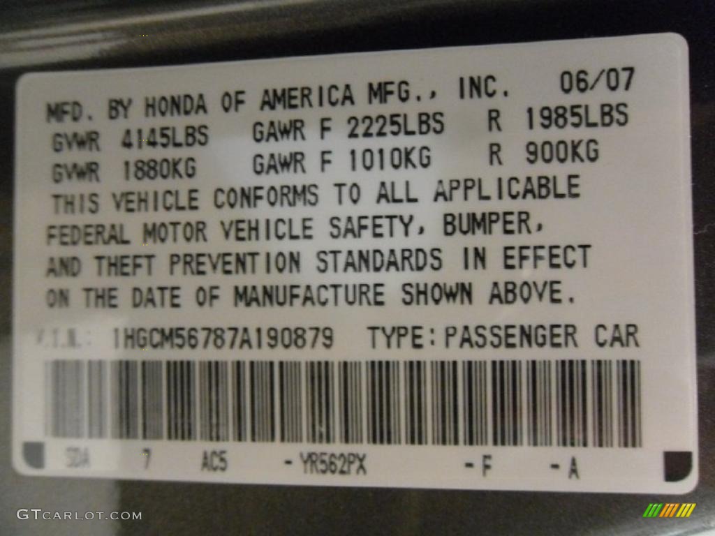 2007 Accord EX Sedan - Carbon Bronze Pearl / Ivory photo #7