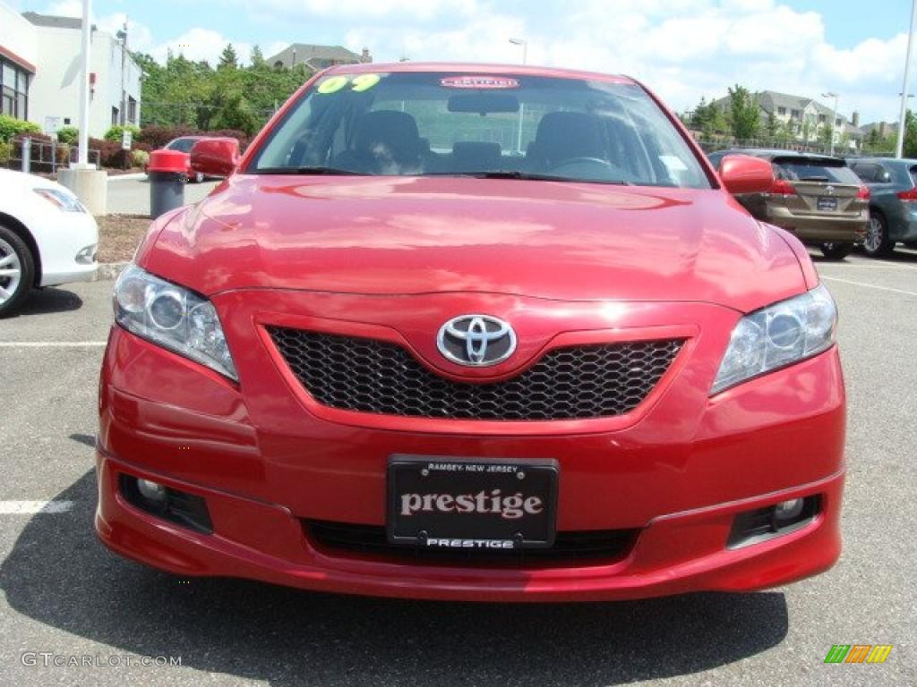 2009 Camry SE - Barcelona Red Metallic / Charcoal photo #2