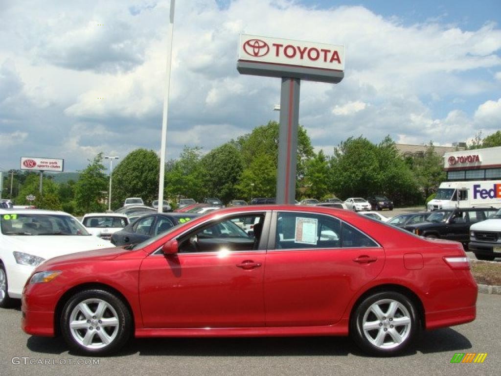 2009 Camry SE - Barcelona Red Metallic / Charcoal photo #3