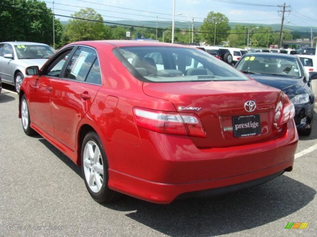 2009 Camry SE - Barcelona Red Metallic / Charcoal photo #4