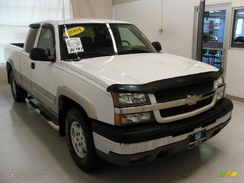 2004 Silverado 1500 Z71 Extended Cab 4x4 - Summit White / Dark Charcoal photo #5