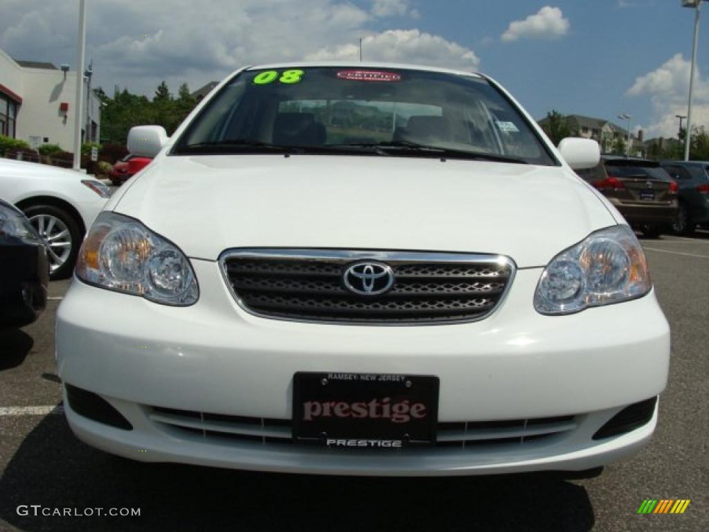 2008 Corolla LE - Super White / Beige photo #2