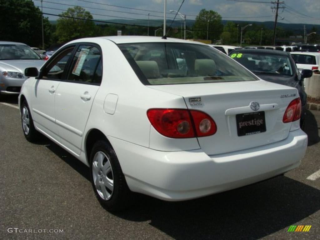 2008 Corolla LE - Super White / Beige photo #4