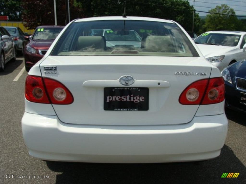 2008 Corolla LE - Super White / Beige photo #5