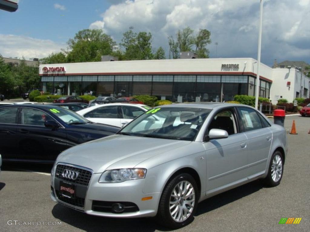 2008 A4 2.0T quattro Sedan - Light Silver Metallic / Black photo #1