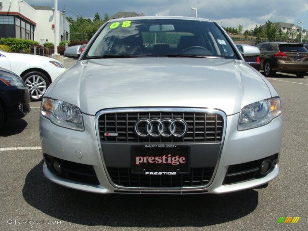 2008 A4 2.0T quattro Sedan - Light Silver Metallic / Black photo #2