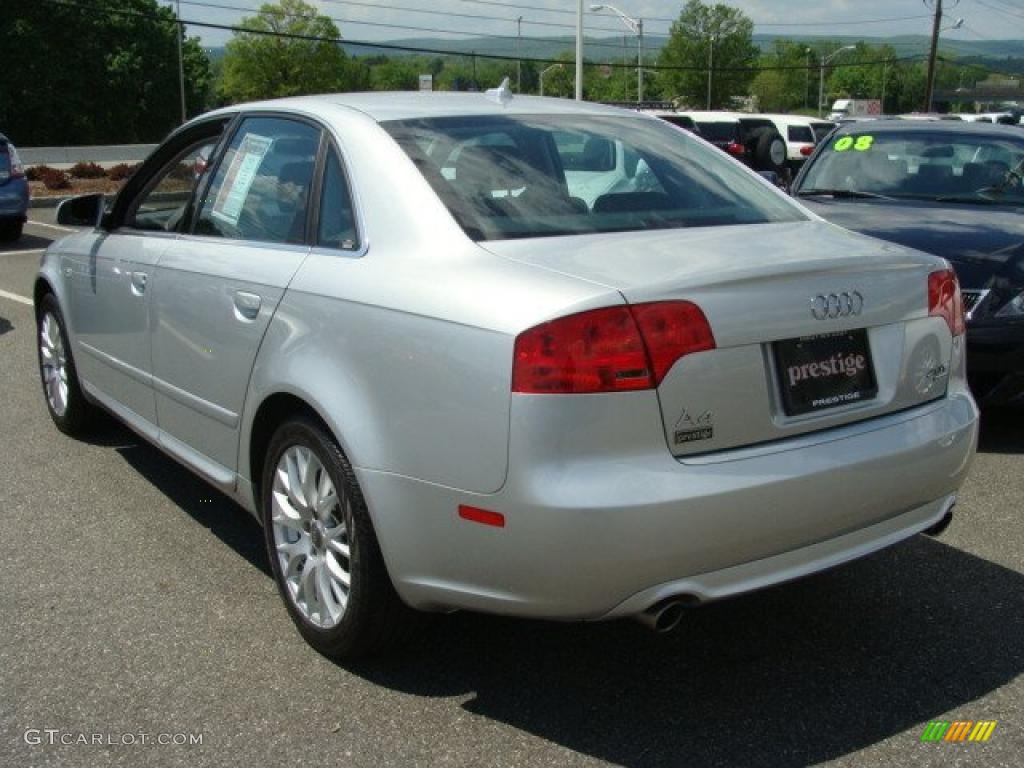 2008 A4 2.0T quattro Sedan - Light Silver Metallic / Black photo #4