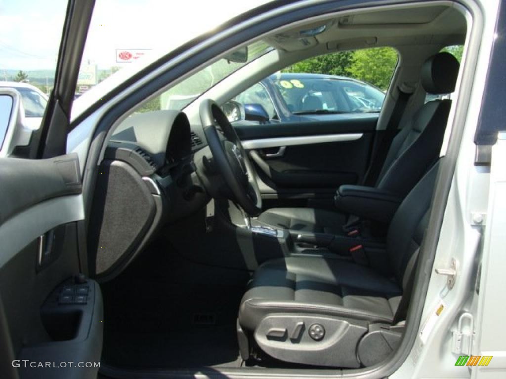 2008 A4 2.0T quattro Sedan - Light Silver Metallic / Black photo #7