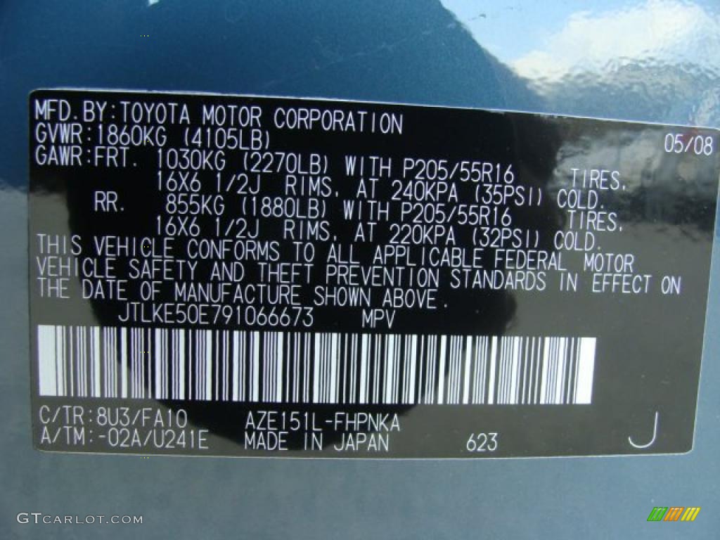 2009 xB Color Code 8U3 for Hypnotic Teal Mica Photo #29509868