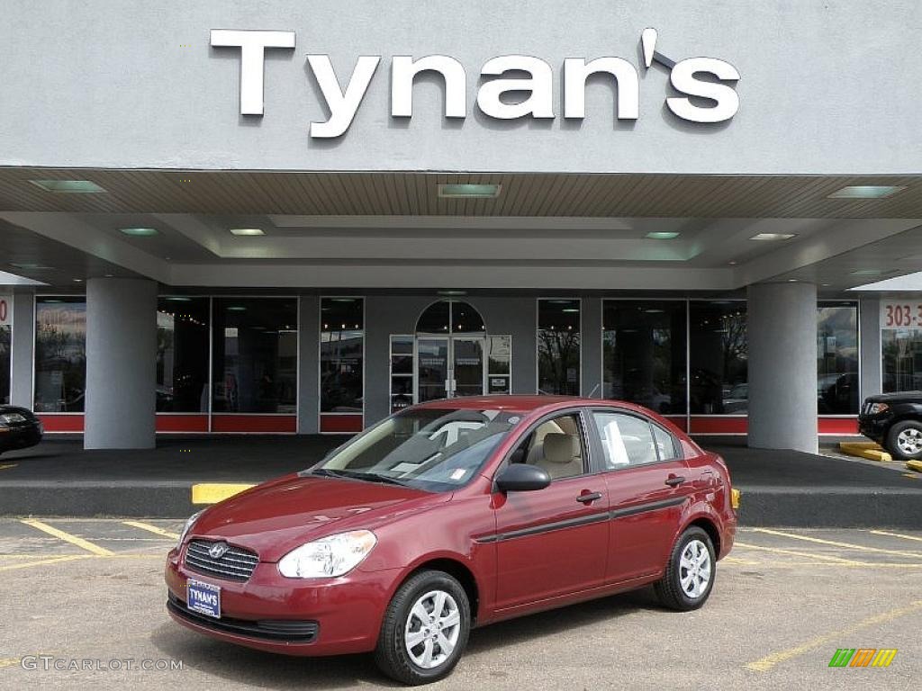 Wine Red Hyundai Accent