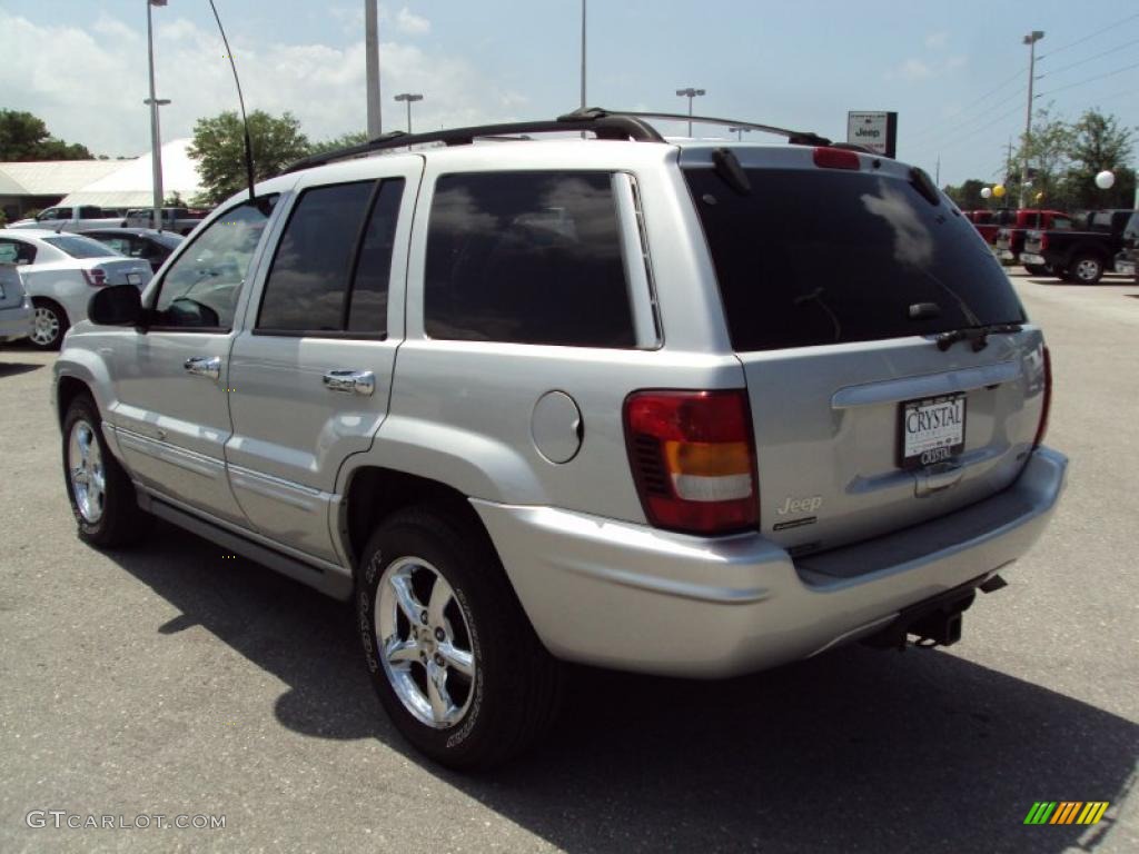 2004 Grand Cherokee Overland 4x4 - Bright Silver Metallic / Dark Slate Gray photo #3