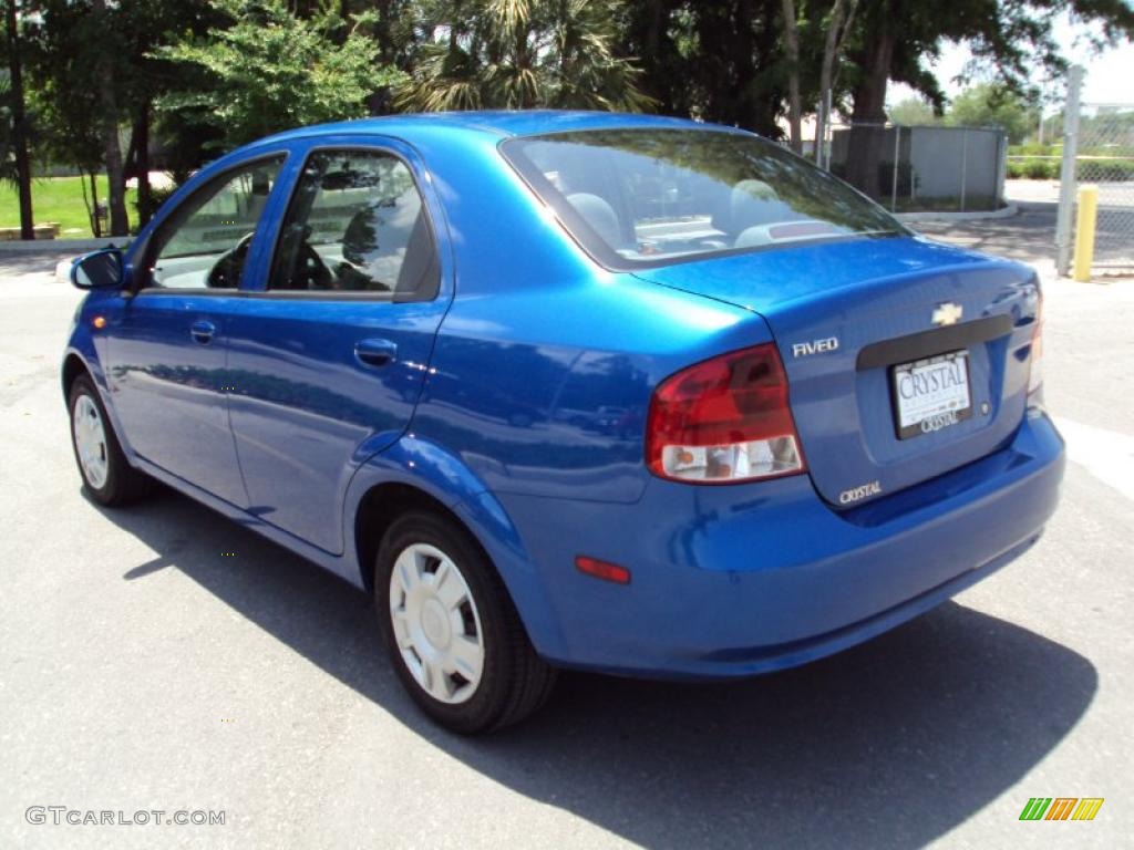 2004 Aveo Sedan - Bright Blue Metallic / Gray photo #3