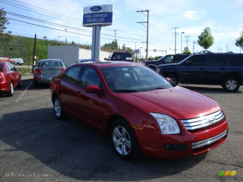 2007 Fusion SE V6 - Redfire Metallic / Charcoal Black photo #1