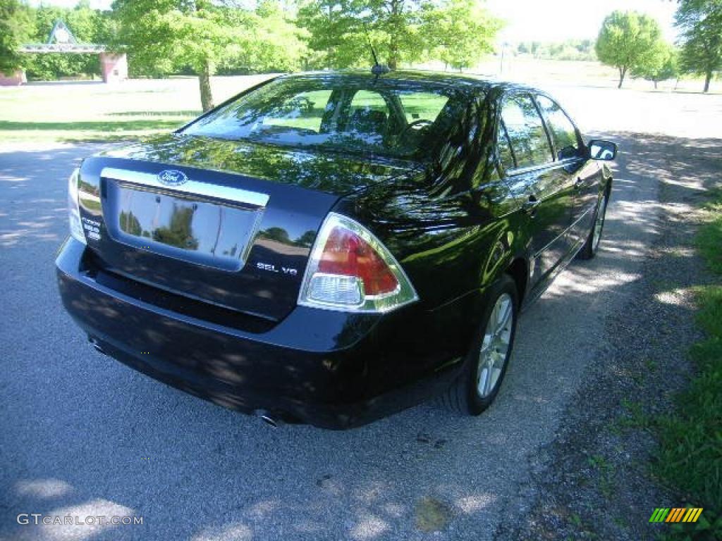2008 Fusion SEL V6 - Black Ebony / Charcoal Black photo #3