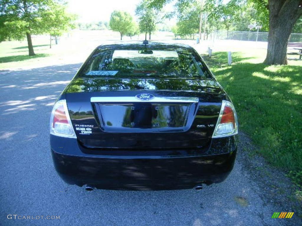 2008 Fusion SEL V6 - Black Ebony / Charcoal Black photo #4