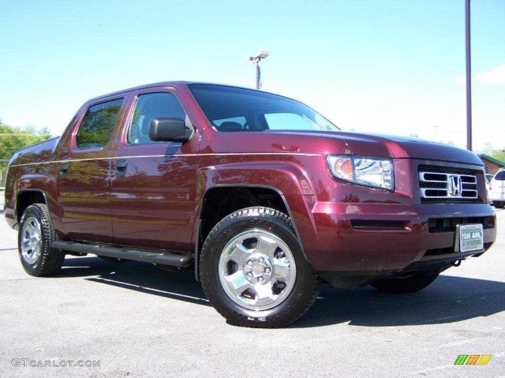 2008 Ridgeline RT - Dark Cherry Pearl / Beige photo #1