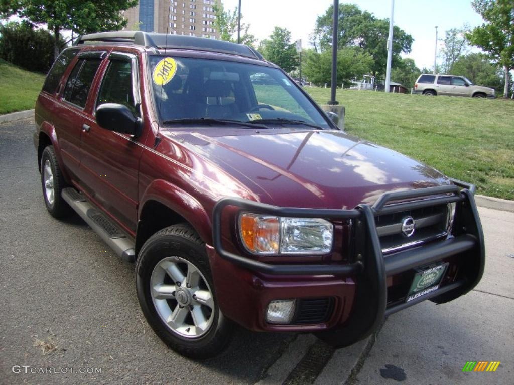 2003 Pathfinder SE 4x4 - Merlot Red Pearl / Charcoal photo #7