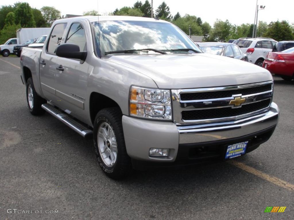 2008 Silverado 1500 LT Crew Cab 4x4 - Silver Birch Metallic / Ebony photo #3