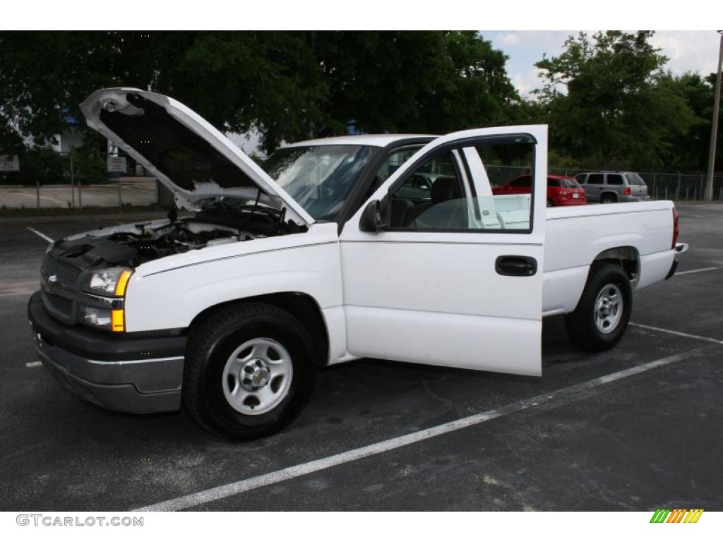 2004 Silverado 1500 Regular Cab - Summit White / Medium Gray photo #41