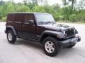 2010 Black Jeep Wrangler Unlimited Rubicon 4x4  photo #3