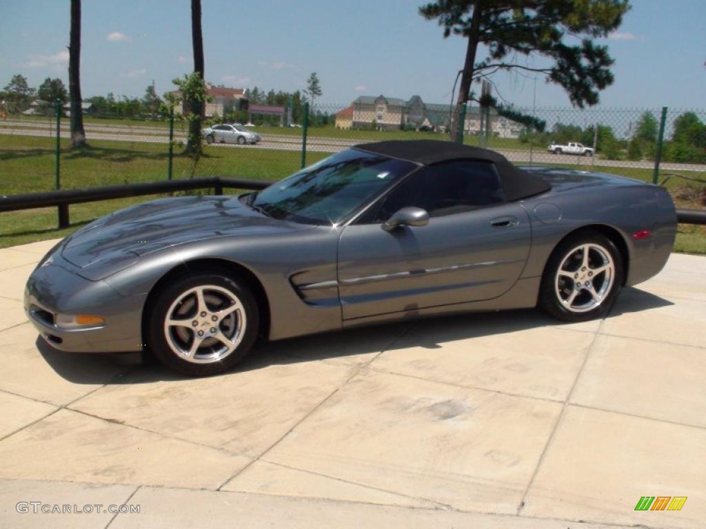 2003 Corvette Convertible - Medium Spiral Gray Metallic / Light Gray photo #12