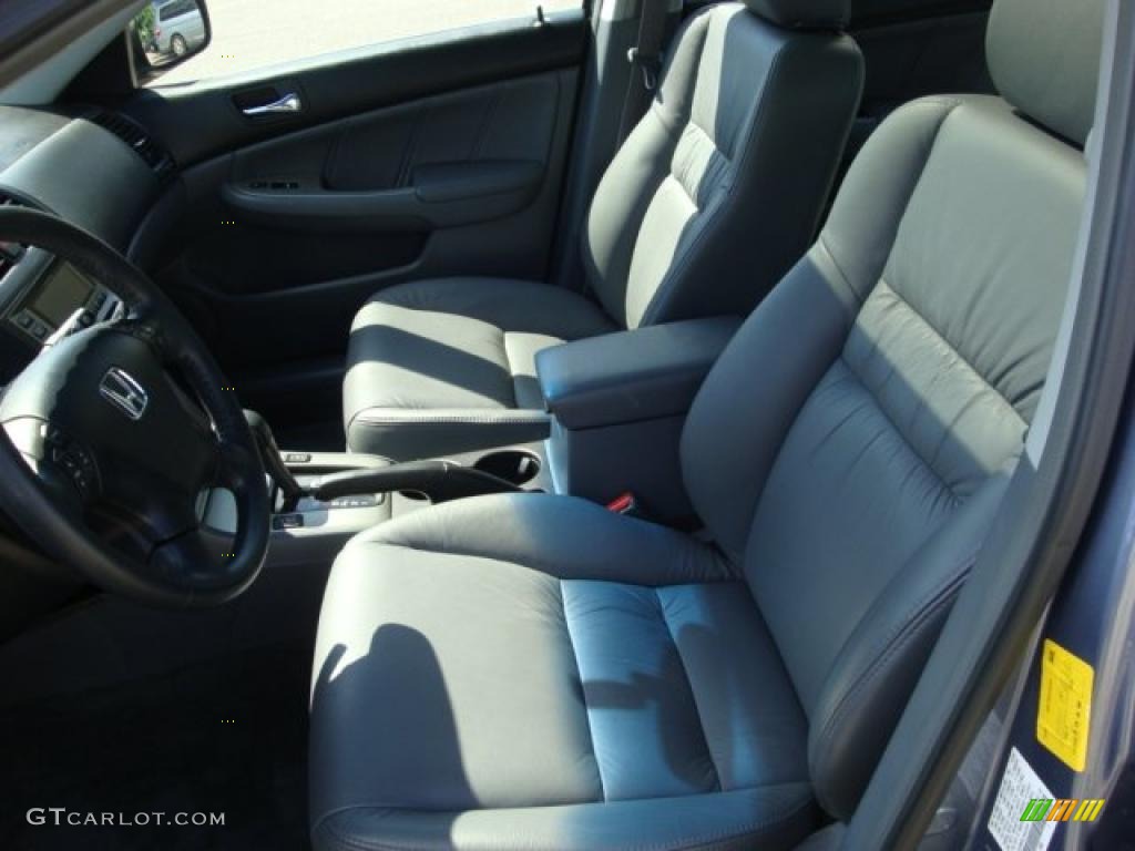 2007 Accord EX-L V6 Sedan - Cool Blue Metallic / Gray photo #8