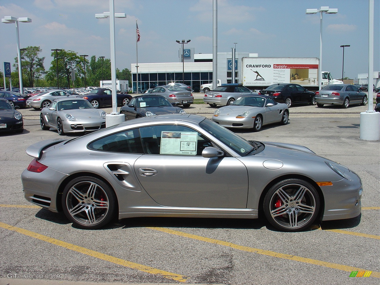 2008 911 Turbo Coupe - GT Silver Metallic / Natural Grey photo #4