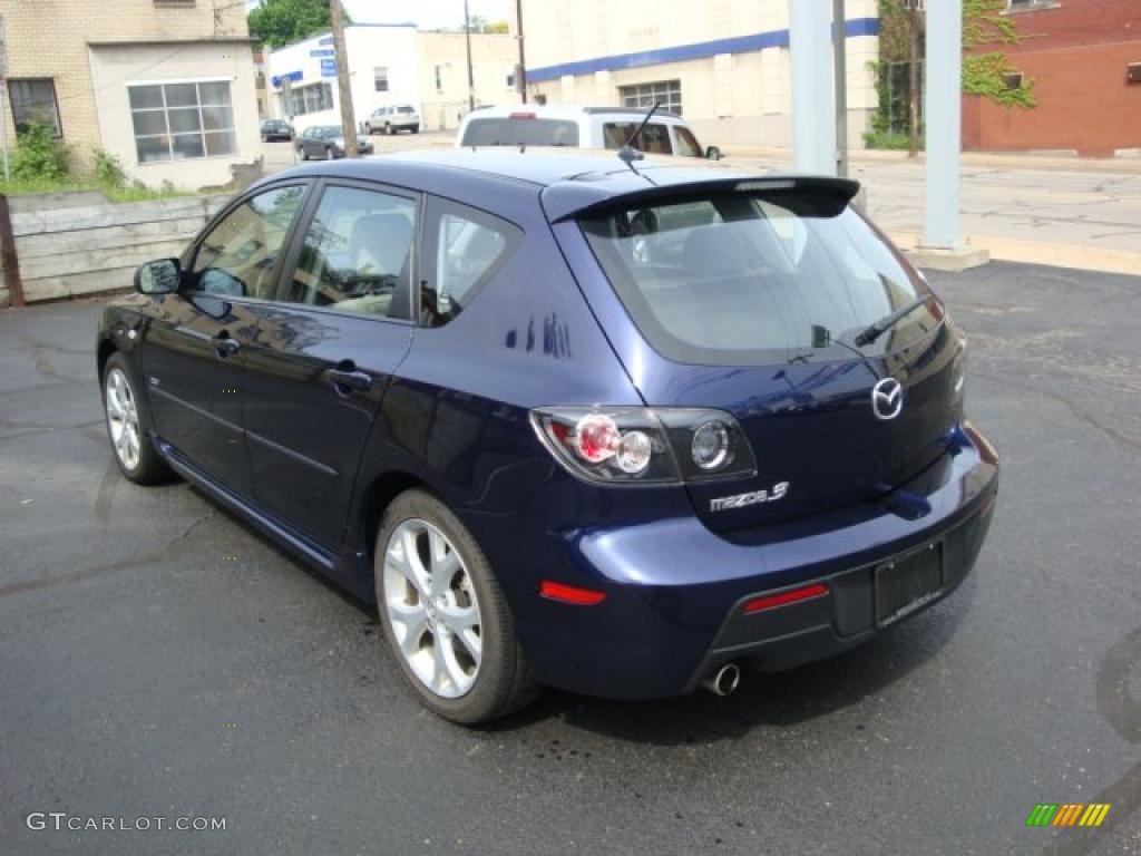 2008 MAZDA3 s Touring Hatchback - Stormy Blue Mica / Black photo #3