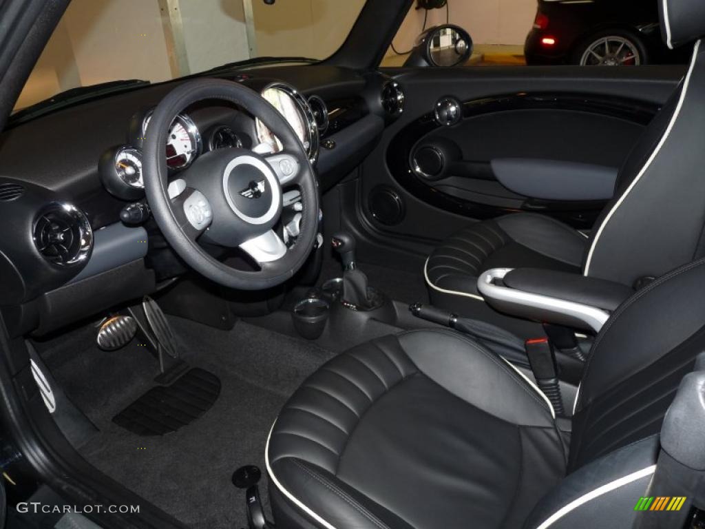 2009 Cooper S Convertible - Midnight Black / Lounge Carbon Black Leather photo #17