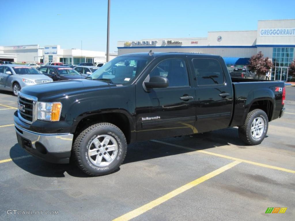 2010 Sierra 1500 SLE Crew Cab 4x4 - Onyx Black / Ebony photo #1